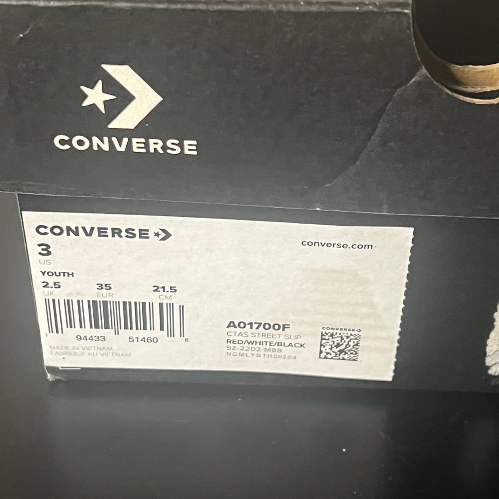Converse Red Canvas Sneakers with White Accents - Picture 8 of 8